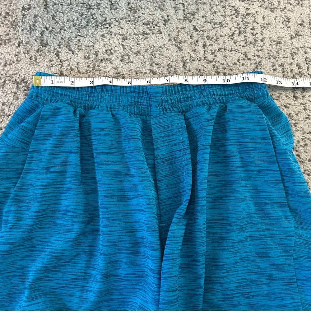 Lululemon Blue Channel Crossing Slim-Fit Mid-Length Melange Swim Shorts Sz Small